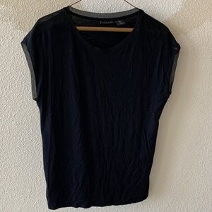 Tahari Black Short Sleeve Tee